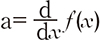 a=d/dxf(x)
