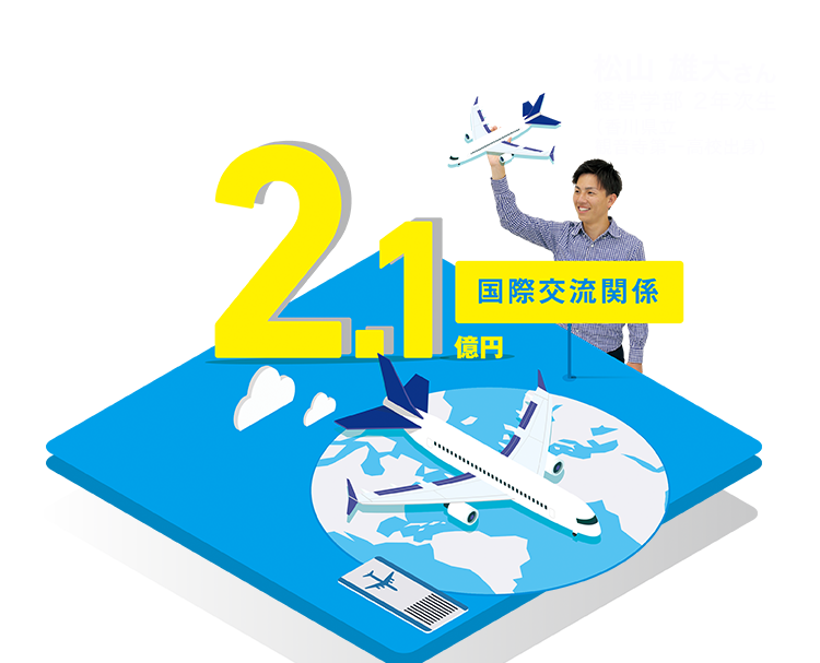 松山 雄大さん 経営学部 2年次生（香川県立観音寺第一高校出身）