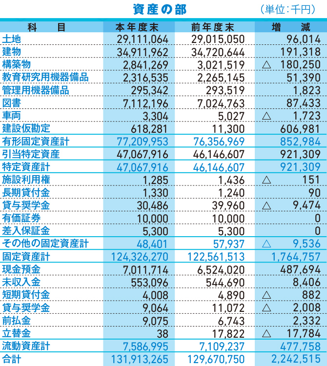 2017年度 貸借対照表