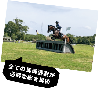 全ての馬術要素が必要な総合馬術