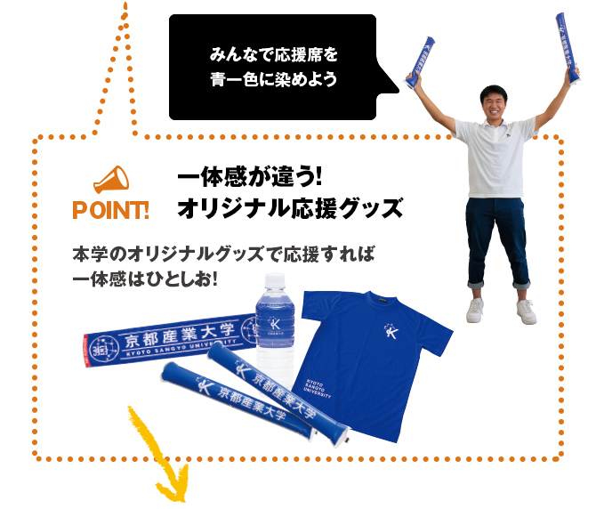 POINT!　一体感が違う！オリジナル応援グッズ