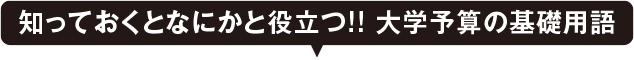 知っておくとなにかと役立つ!!大学決算の基礎用語