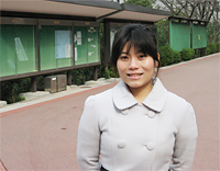 経済学部4年生の重光有紀子さん