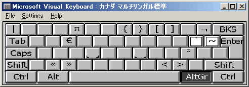 Altキーによる入力 Altキーによる入力の画像