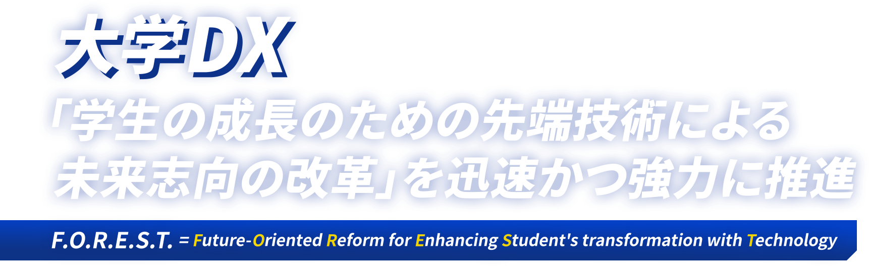 大学DX「学生の成長のための先端技術による未来志向の改革」を迅速かつ強力に推進