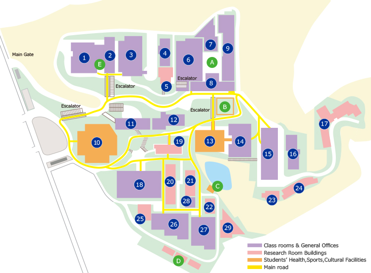 Campus Map | SCHOOL GUIDE | Kyoto Sangyo University