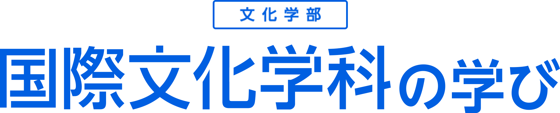 文化学部 国際文化学科の学び