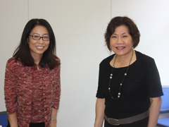 日本語学科長と国際交流センター長 日本語学科長と国際交流センター長
