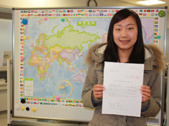 外国人留学生奨学生として採用されたランケンさん