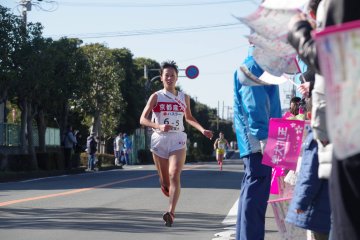 「富士山女子駅伝」5区で区間賞に迫る走りを見せた、主将の棚池穂乃香さん。