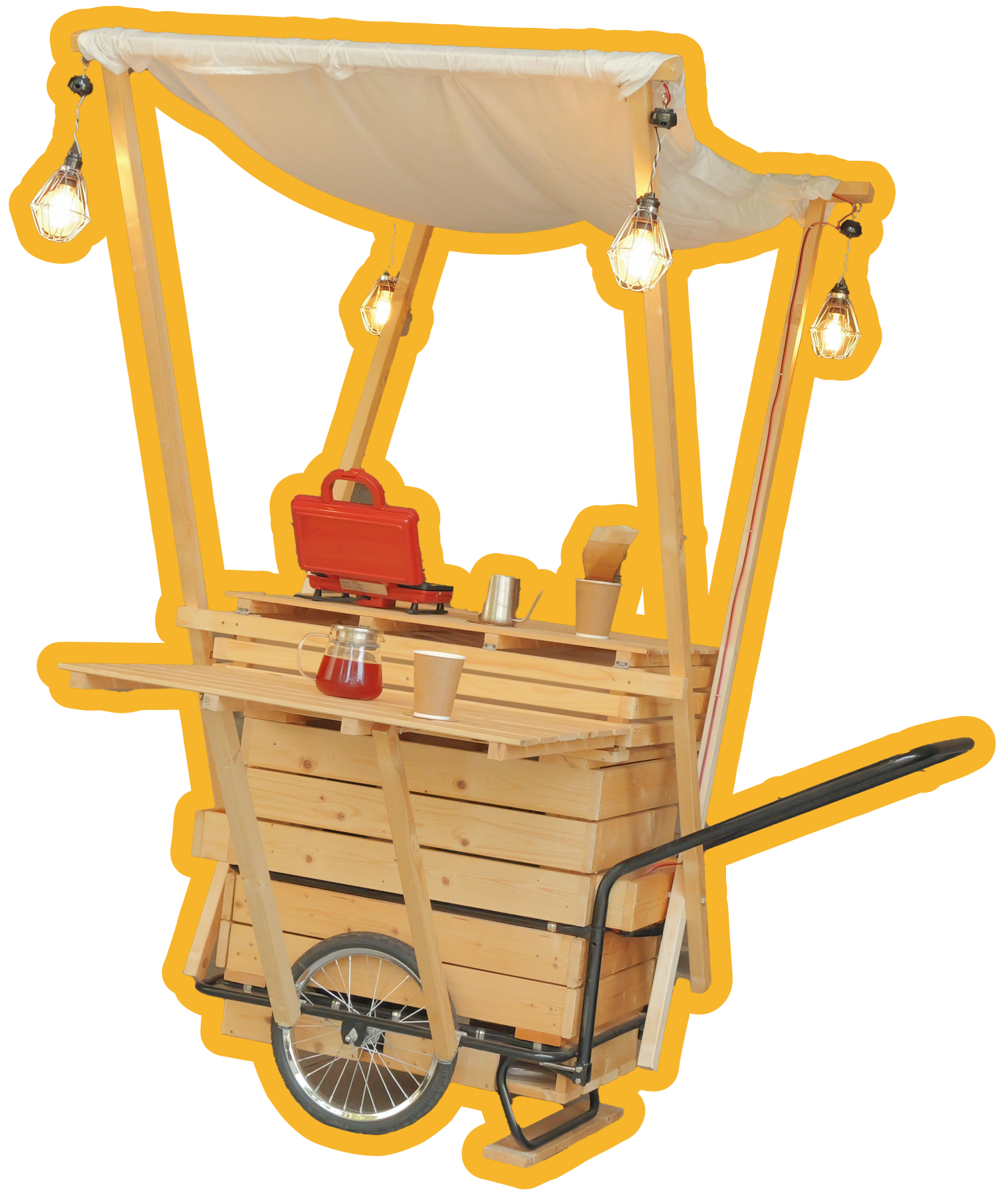 リヤカーを改造して作った屋台