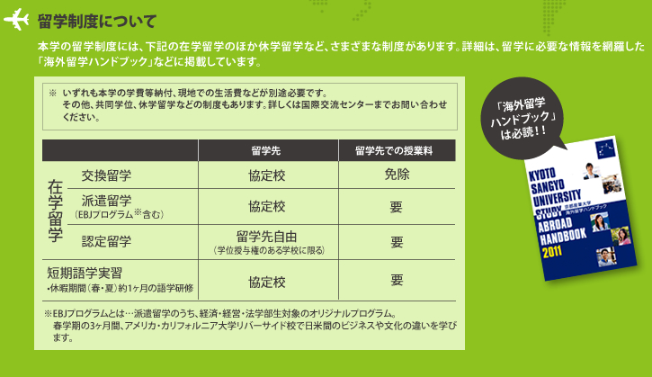 留学制度について