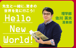先生と一緒に、驚きの世界を見に行こう！Hello New World! コンピュータ理工学部 瀬川 典久准教授