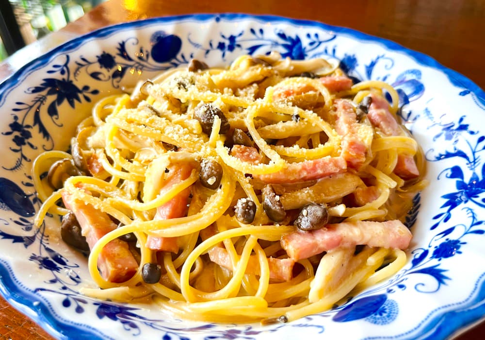 ひまわり食堂 きのこのクリームパスタ