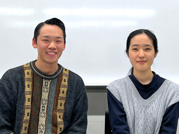 「デザインクラブ」主務・広報担当の坂口 幸幹さん（左）、吉永 早苗さん（右）